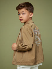 9-13 yrs SmileyWorld Harrington Jacket in Stone