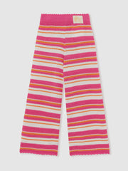 4-9 yrs SmileyWorld Stripe Knit Trousers in Pink