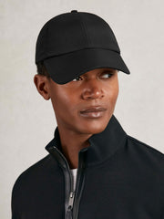 Embroidered-Logo Tech Baseball Cap in Black