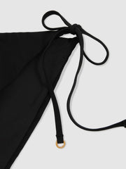 Side Tie Bikini Bottoms in Black