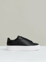 Leather Low-Top Trainers in Black