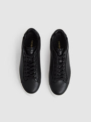 Leather Low-Top Trainers in Black