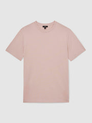 Cotton Crew Neck T-Shirt in Soft Pink