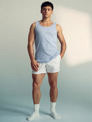 | Tom Daley Cotton Lover Vest with Stretch in Soft Blue