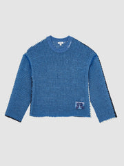 | Tom Daley Chunky Knit Jumper in Soft Blue