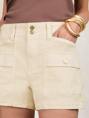 Paige Cargo Shorts in Cream