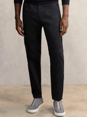 Cotton-Lyocell Cargo Trousers in Navy