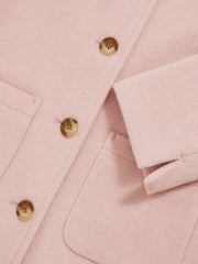 9-13 yrs Wool-Blend Single-Breasted Coat in Pink