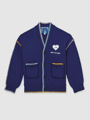 | Tom Daley Lover Knit Cardigan in Navy Blue