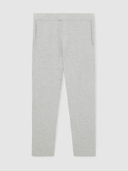 Tapered Knitted Trousers in Soft Grey