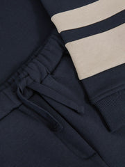 Cotton-Blend Joggers and Hoodie Set in Navy