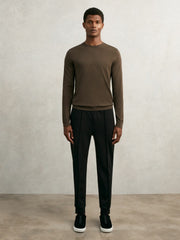 Interlock Drawstring Joggers in Black