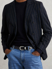 Leather Western Belt in Black