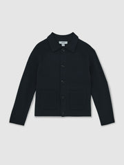 9-13 yrs Button-Through Knitted Cardigan in Navy