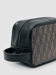 Coated Canvas Monogram Wash Bag in Grey Multi