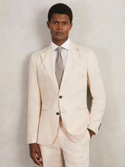 Wool-Cotton Polka-Dot Tie in Grey Melange