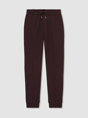 Interlock Drawstring Joggers in Cherry Red