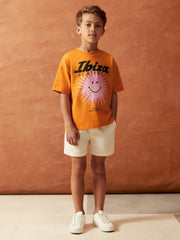 9-13 yrs SmileyWorld Sun Motif T-Shirt in Orange