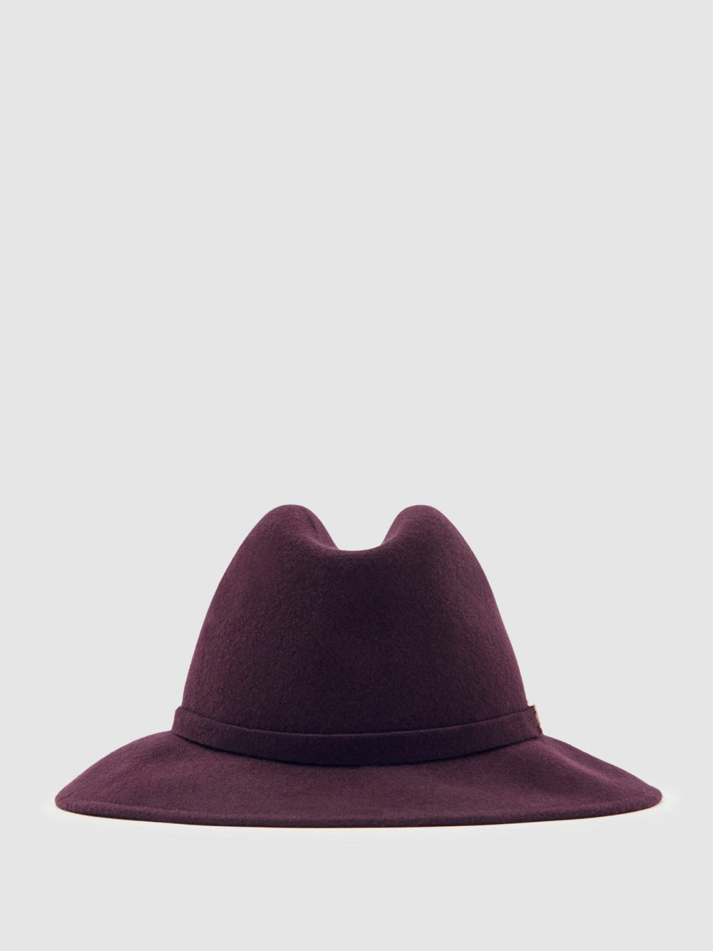 Wool Fedora Hat in Burgundy