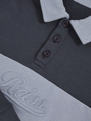 3-9 yrs Cotton Logo-Embroidery Rugby Polo Shirt in Airforce Blue/Navy Blue