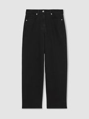 Petite Mid Rise Straight Leg Jeans in Black