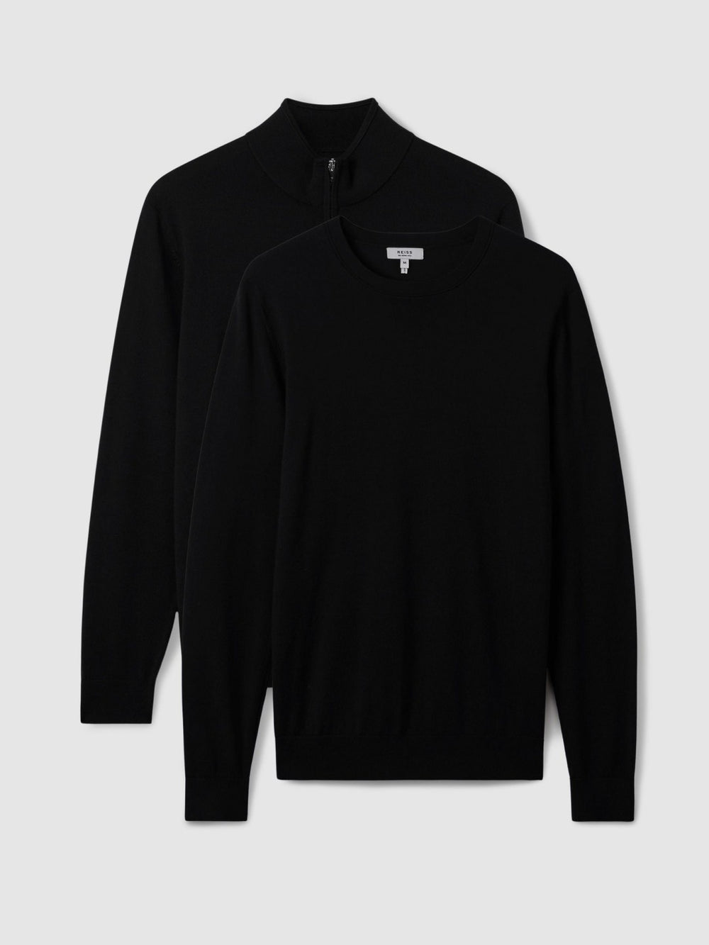 Pack of Two Merino Wool Jumpers in Black