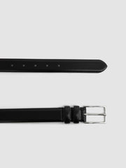 Smooth Leather Belt in Black