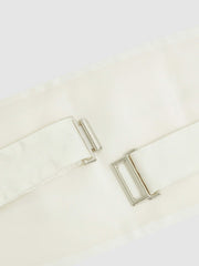 Silk Cummerbund in Ivory