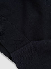 9-13 yrs Merino Wool Half-Zip Funnel Neck Jumper in Navy