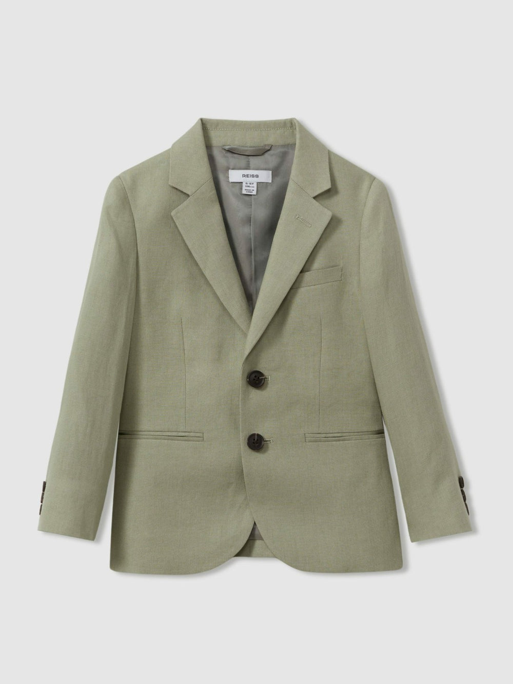 9-13 yrs Linen Single Breasted Blazer in Apple