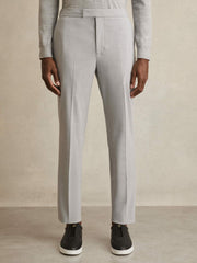 Slim-Fit Drawstring Trousers in Grey