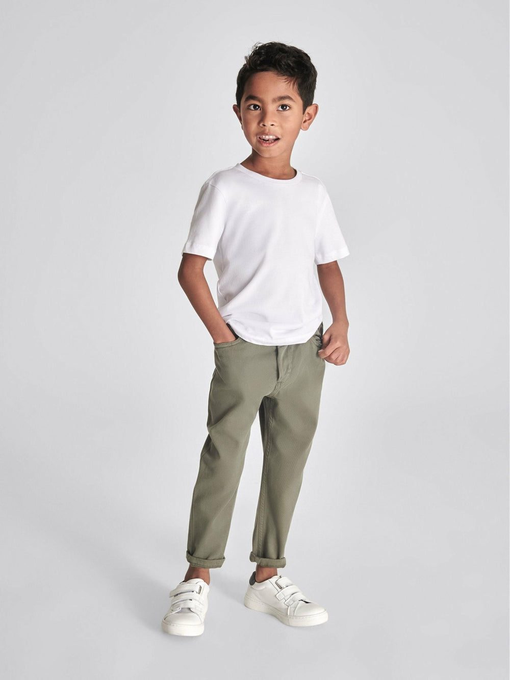 4-9 yrs Crew Neck T-Shirt in White