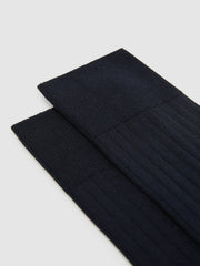 Ribbed Socks in Navy