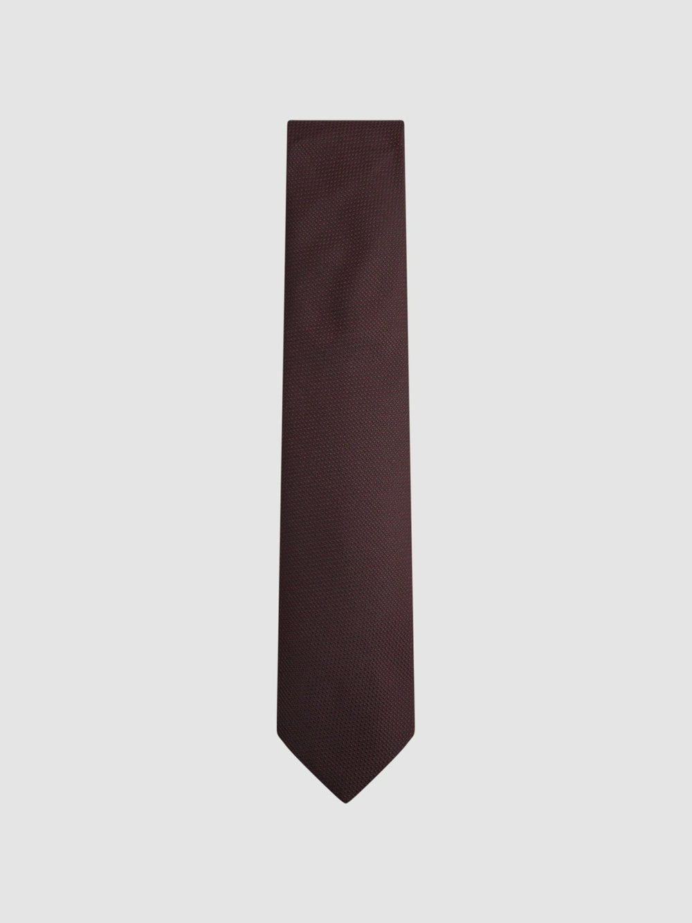 Textured Silk Blend Tie in Burgundy