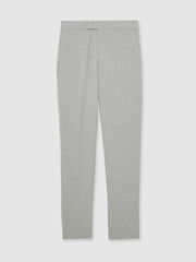 Slim-Fit Internal-Drawstring Trousers in Grey