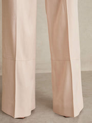 Wide-Leg Suit Trousers in Pink