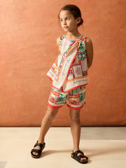 9-13 yrs SmileyWorld Motif Print Top in Multi