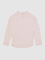 Wool-Cashmere Crew-Neck Jumper in Pink