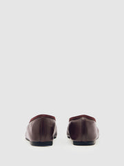 Nappa Leather Ballet Flats in Oxblood