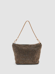 Crystal Bracelet Pouch Bag in Gold