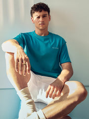 | Tom Daley Graphic-Print T-Shirt in Teal Green