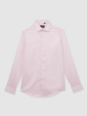 Slim Fit Slim-Fit Cotton-Sateen Shirt in Pink