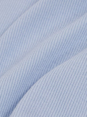 9-13 yrs Stretch-Cotton Ribbed Vest in Blue