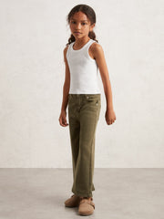 3-9 yrs Stretch-Cotton Ribbed Vest in Ivory