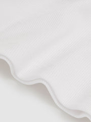 3-9 yrs Stretch-Cotton Ribbed Vest in Ivory