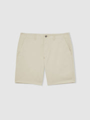 Paige Cotton Chino Shorts with Stretch in Cream