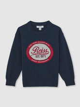 13-14 yrs Cotton Motor Cars Logo Jumper in Navy