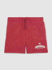 13-14 yrs Superman Cotton Logo Shorts in Red