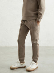 3-9 yrs Interlock Drawstring Joggers in Taupe Brown