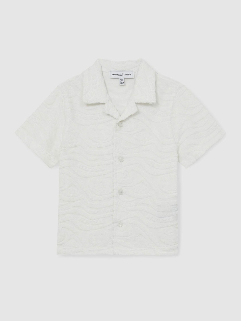 13-14 yrs SmileyWorld Wave Texture Shirt in White